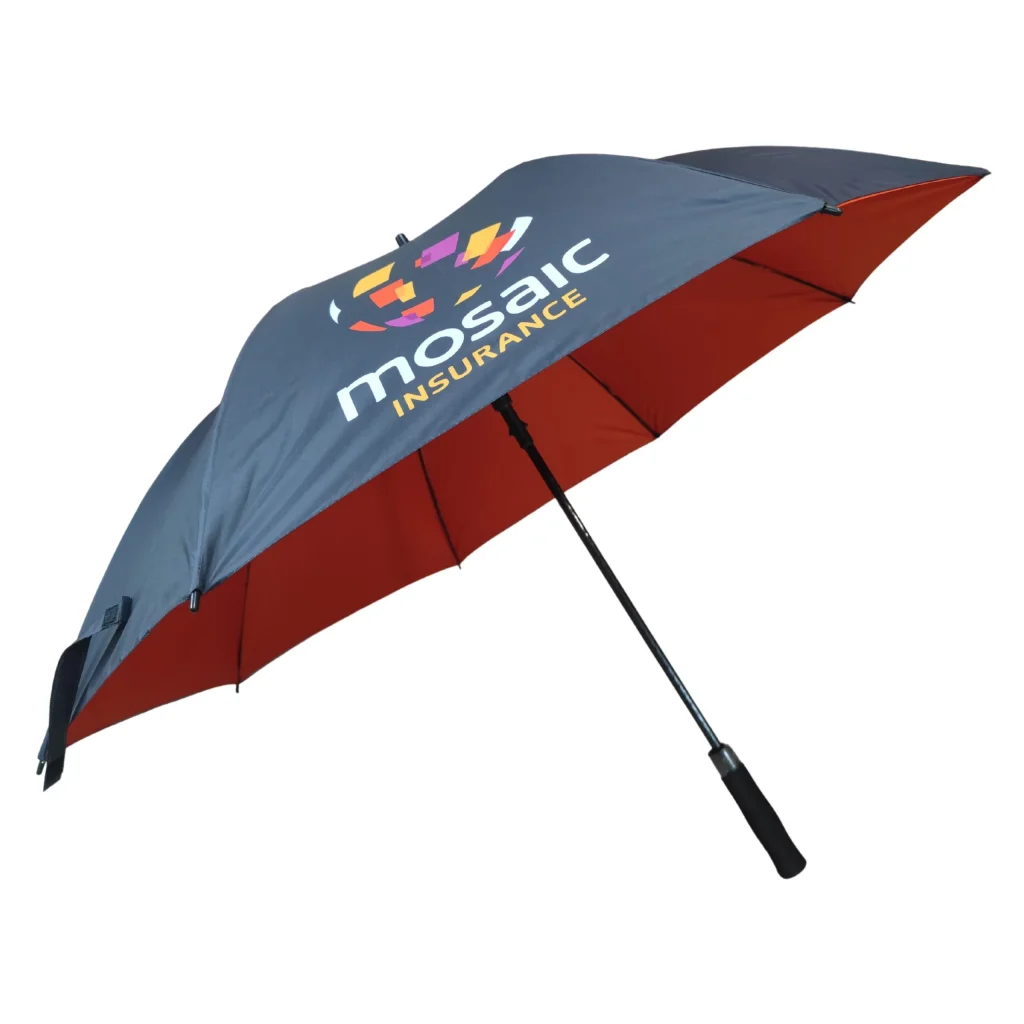 auto open dual canopy branded golf umbrella branded.je Branded Umbrellas