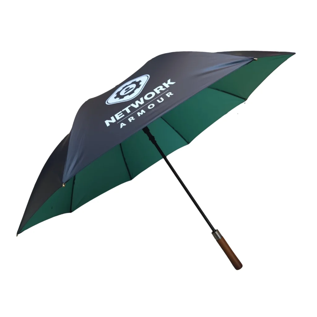 premium wood handle branded golf umbrella branded.je Branded Umbrellas